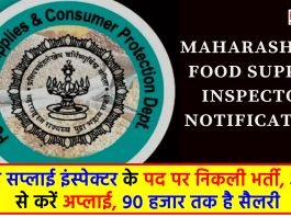 Maharashtra Food Supply Inspector Recruitment