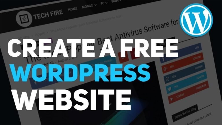 How to Create a free website on WordPress