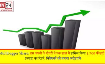 Multibagger Share: इस कंपनी के शेयरों ने एक साल में हासिल किया 1,700 फीसदी से ज्यादा का रिटर्न, निवेशकों को बनाया करोड़पति!