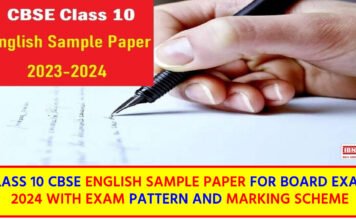 CBSE Class 10 English Sample Paper