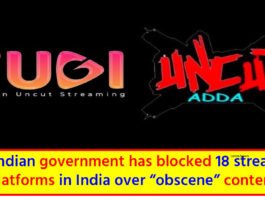18 streaming platforms blocked