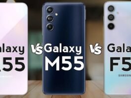 Samsung Galaxy M55 and Galaxy F55