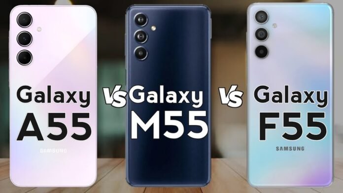 Samsung Galaxy M55 and Galaxy F55