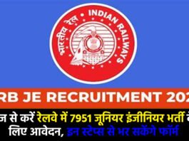 RRB JE Recruitment