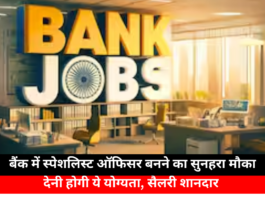 Specialist Officer Manager Job in Bank