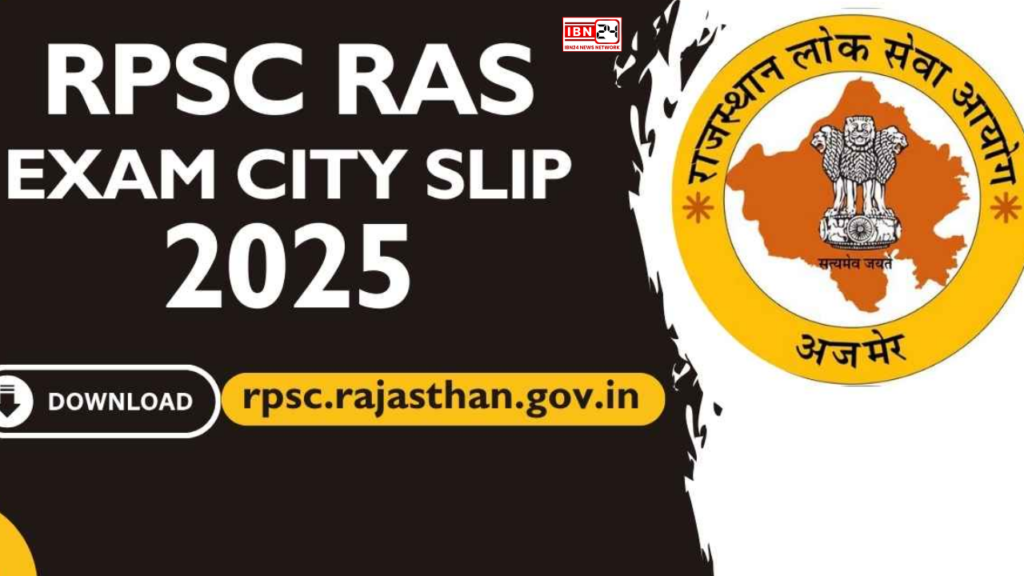 RPSC RAS ​​Exam City Intimation Slip