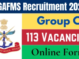 DGAFMS JOBS