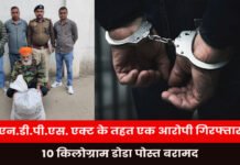 Accused arrested under NDPS Act