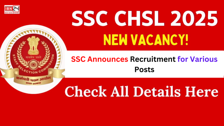 SSC Announces Recruitment for Various Posts