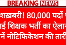 80,000 Teachers Will be Hired