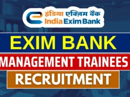 EXIM Bank Hiring Management Trainees