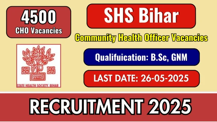 Bihar is hiring Community Health Officers