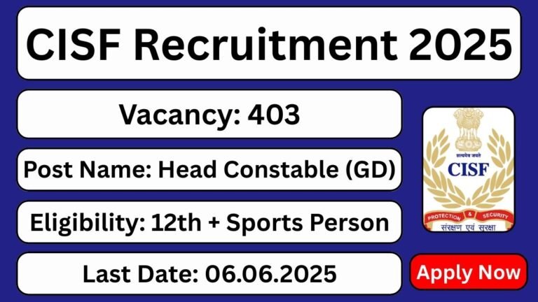 CISF Head Constable GD Apply Now