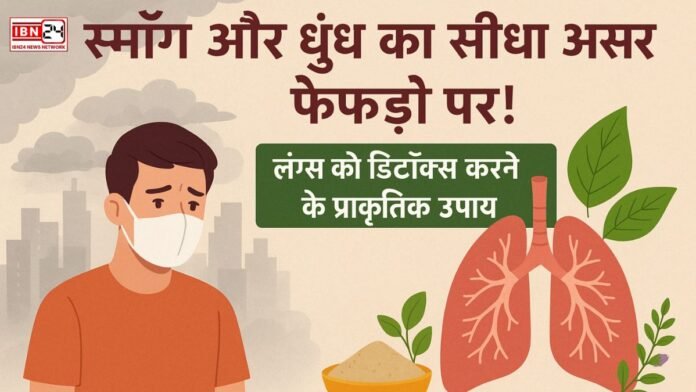स्मॉग और धुंध का सीधा असर फेफड़ों पर! लंग्स को डिटॉक्स करने के प्राकृतिक उपाय स्मॉग और धुंध का सीधा असर फेफड़ों पर! लंग्स को डिटॉक्स करने के प्राकृतिक उपाय