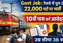Govt Job: रेलवे में ग्रुप D के 22,000 पदों पर भर्ती—10वीं पास करें आवेदन, उम्र सीमा 36 साल
