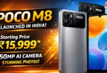 POCO M8 launched in India: Starting price ₹15999, 50MP कैमरा और Snapdragon 6 Gen 3 प्रोसेसर के साथ