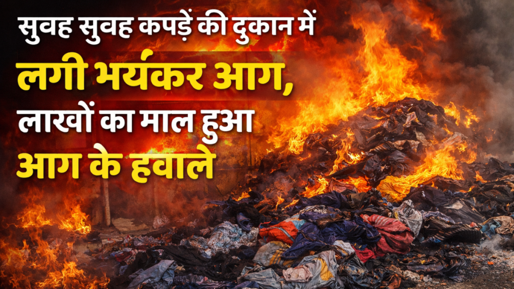 Fire Incident in Karnal: सुबह-सुबह कपड़े की दुकान में आग, लाखों का नुकसान