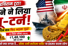 Iran US War Gold Impact : 18 दिन बाद फिर भड़का युद्ध, सोने ने लिया यू-टर्न! आपको क्या लगता है… सोना अभी खरीदना चाहिए या इंतजार करना रहेगा बेहतर ? 18 दिन बाद फिर भड़का युद्ध, सोने ने लिया यू-टर्न