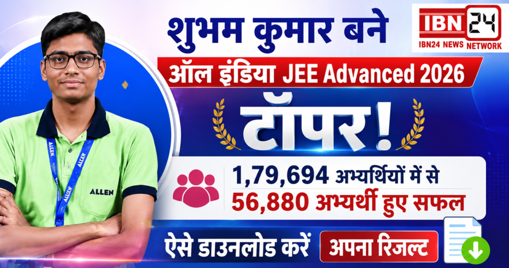JEE Advanced 2026 Result Announced