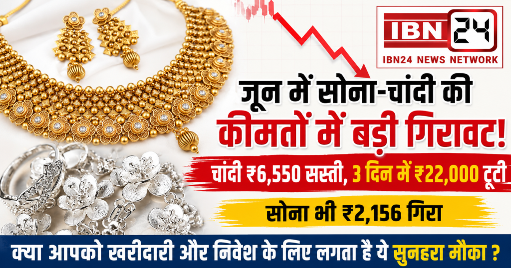 Gold & Silver Prices Fall in June 2026