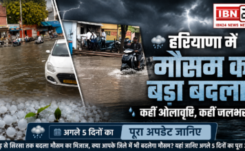 Haryana weather changed suddenly