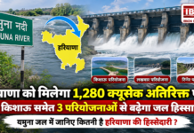 Haryana to Get 1,280 Cusecs Additional Water
