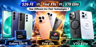 S26 FE vs Find X9s vs V70 Elite