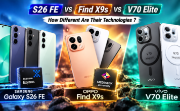 S26 FE vs Find X9s vs V70 Elite