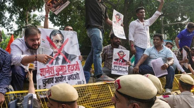 CEC Gyanesh Kumar Protest