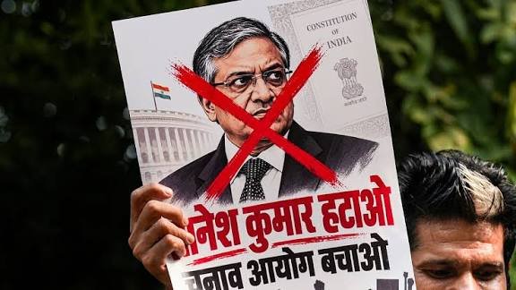 CEC Gyanesh Kumar Protest