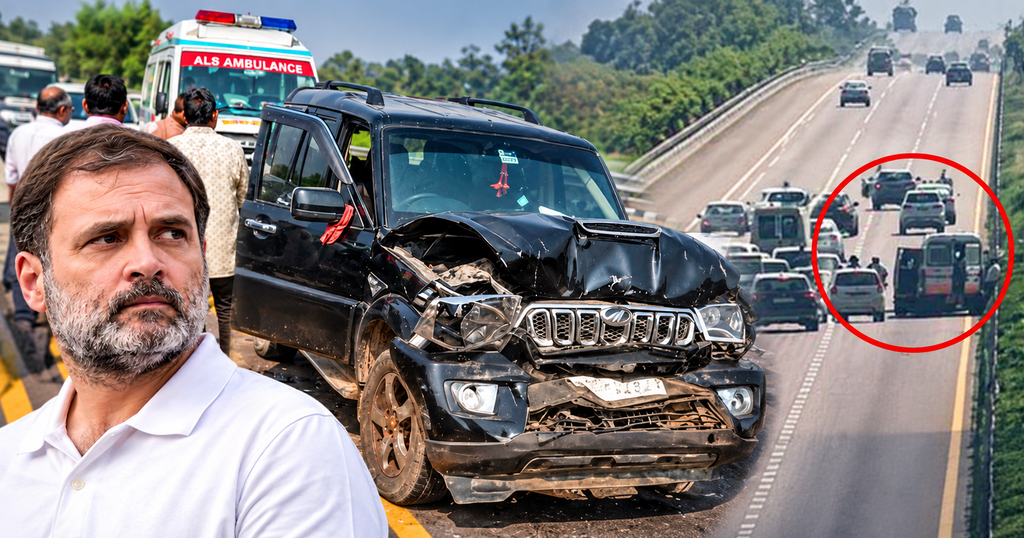 Rahul Gandhi Convoy Accident